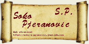 Soko Pjeranović vizit kartica